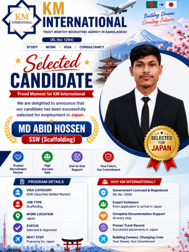 Selected for Japan's SSW Scaffolding (Tobi) Program
